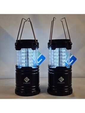 Etekcity 2 Pack Collapsible LED Camping Lanterns Black Model CL10 Portable Light